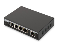 DIGITUS Gigabit Desktop 4-portowy, 4x10/100/1000Mbps PoE+ af/at 62W, 1xUplink, metalowa obudowa DN-95330 - 1380445 - zdjęcie 1